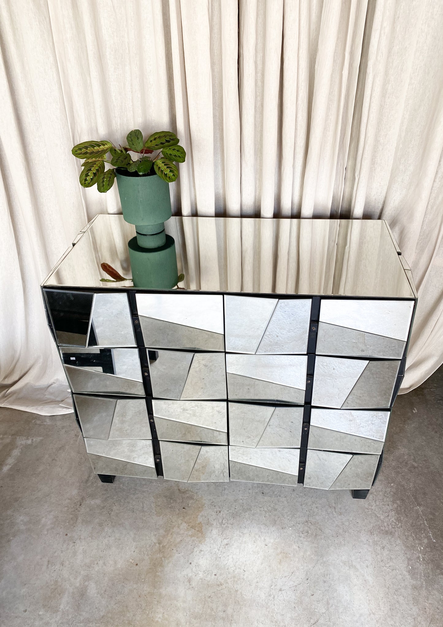 Facet Mirrored Drawers