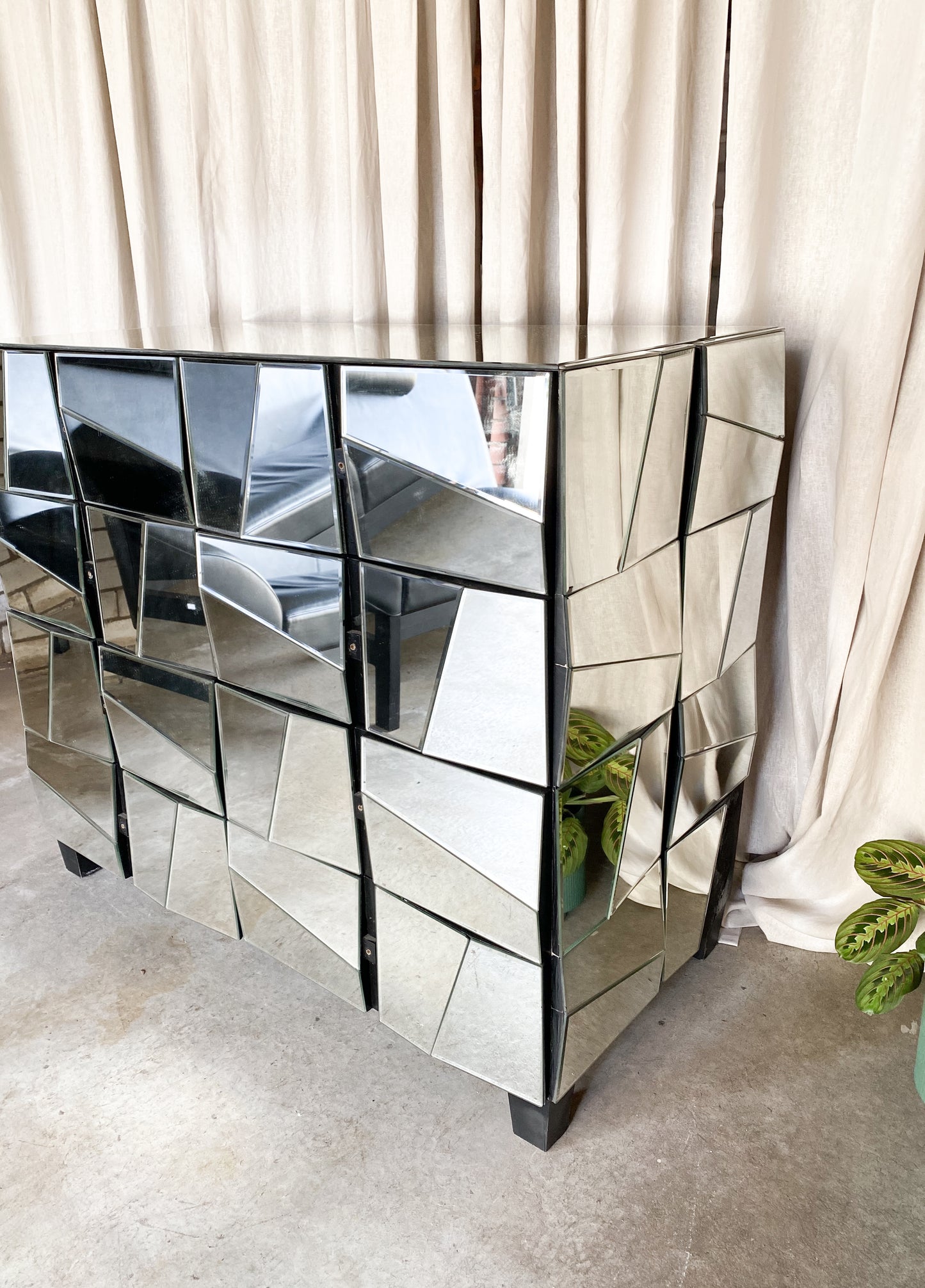Facet Mirrored Drawers