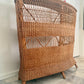 1960s Bamboo & Wicker Dry Bar – In the Style of Tito Agnoli
