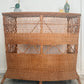 1960s Bamboo & Wicker Dry Bar – In the Style of Tito Agnoli