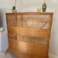 1960s Bamboo & Wicker Dry Bar – In the Style of Tito Agnoli