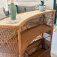 1960s Bamboo & Wicker Dry Bar – In the Style of Tito Agnoli