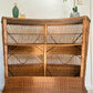 1960s Bamboo & Wicker Dry Bar – In the Style of Tito Agnoli