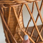 1960s Bamboo & Wicker Dry Bar – In the Style of Tito Agnoli