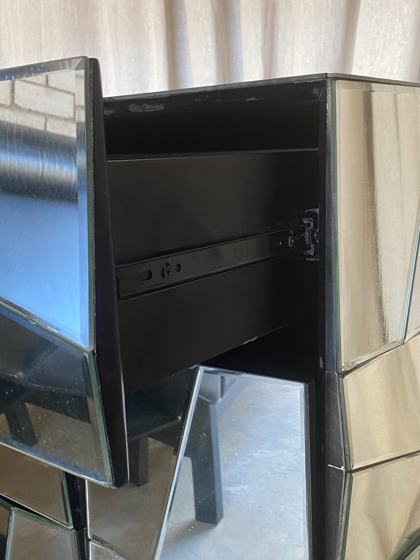 Facet Mirrored Drawers