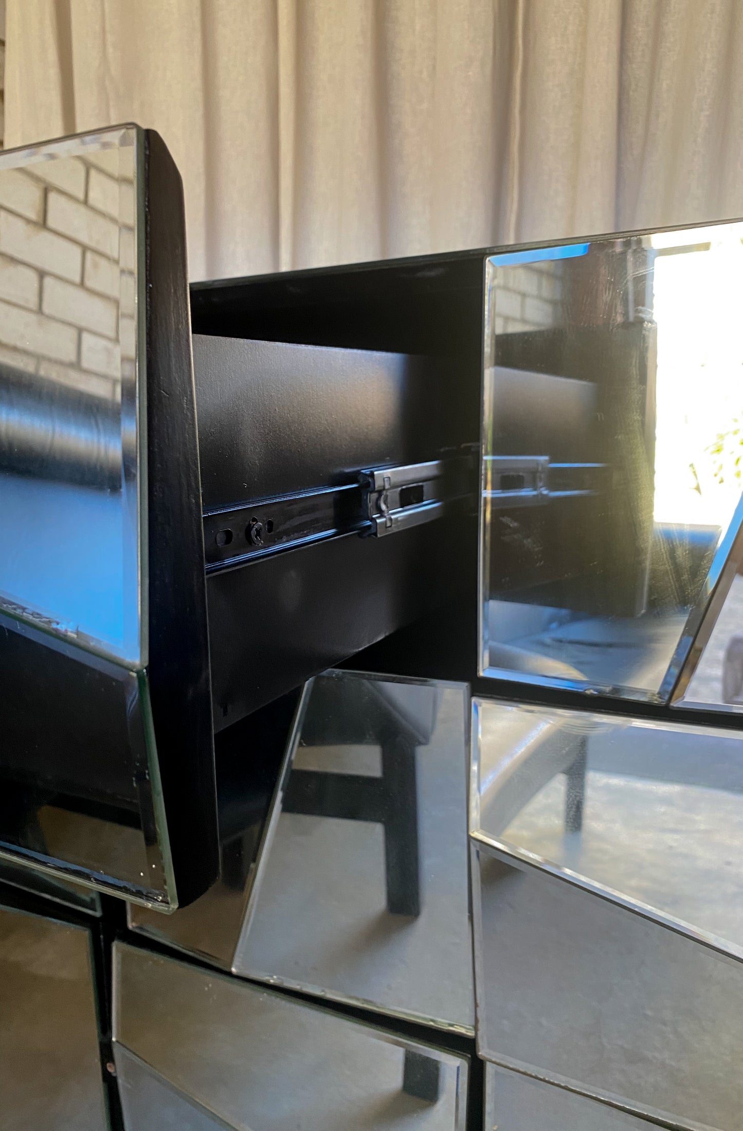 Facet Mirrored Drawers