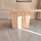 Solid Natural Stone Travertine Dining Table