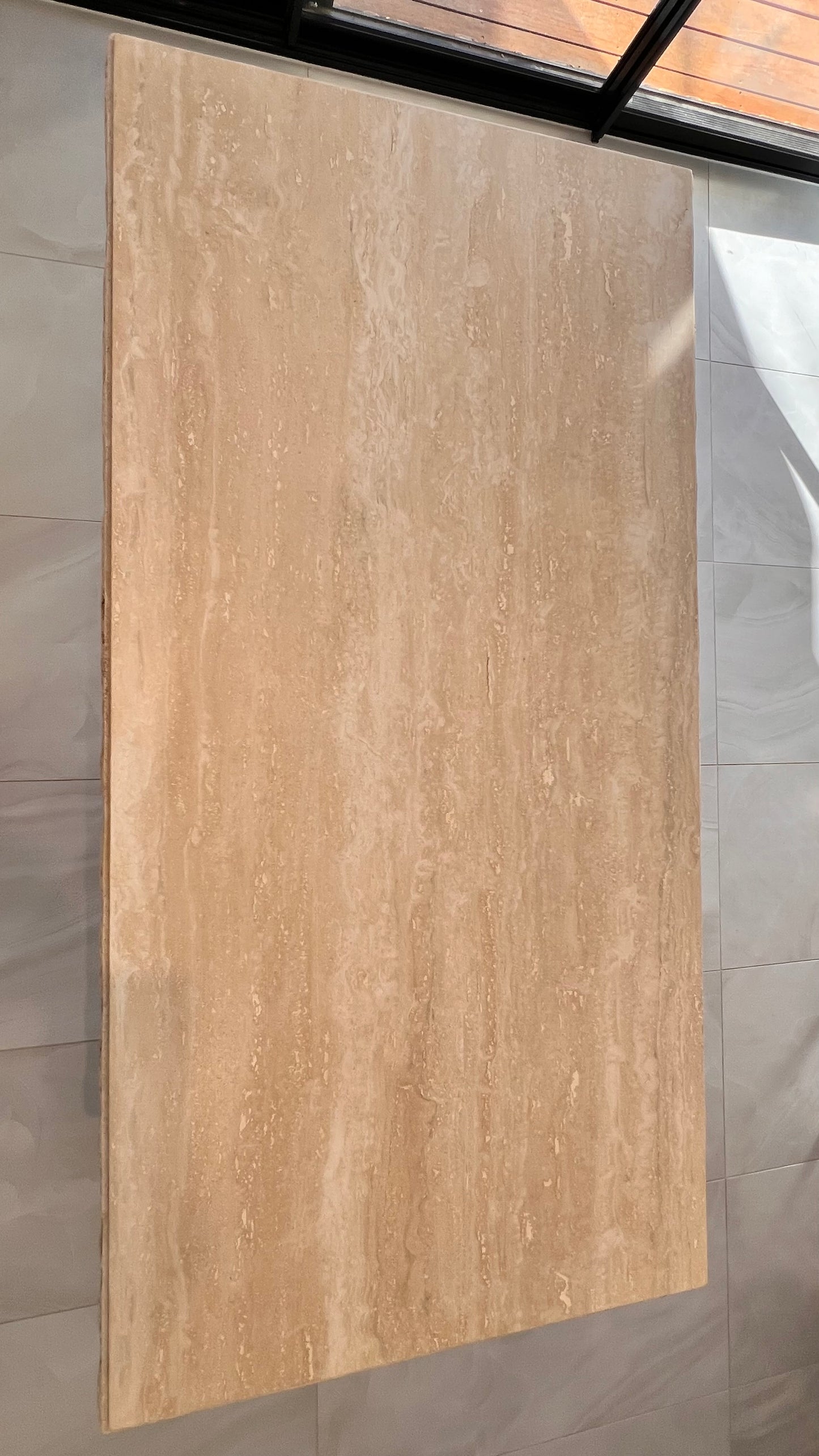 Solid Natural Stone Travertine Dining Table