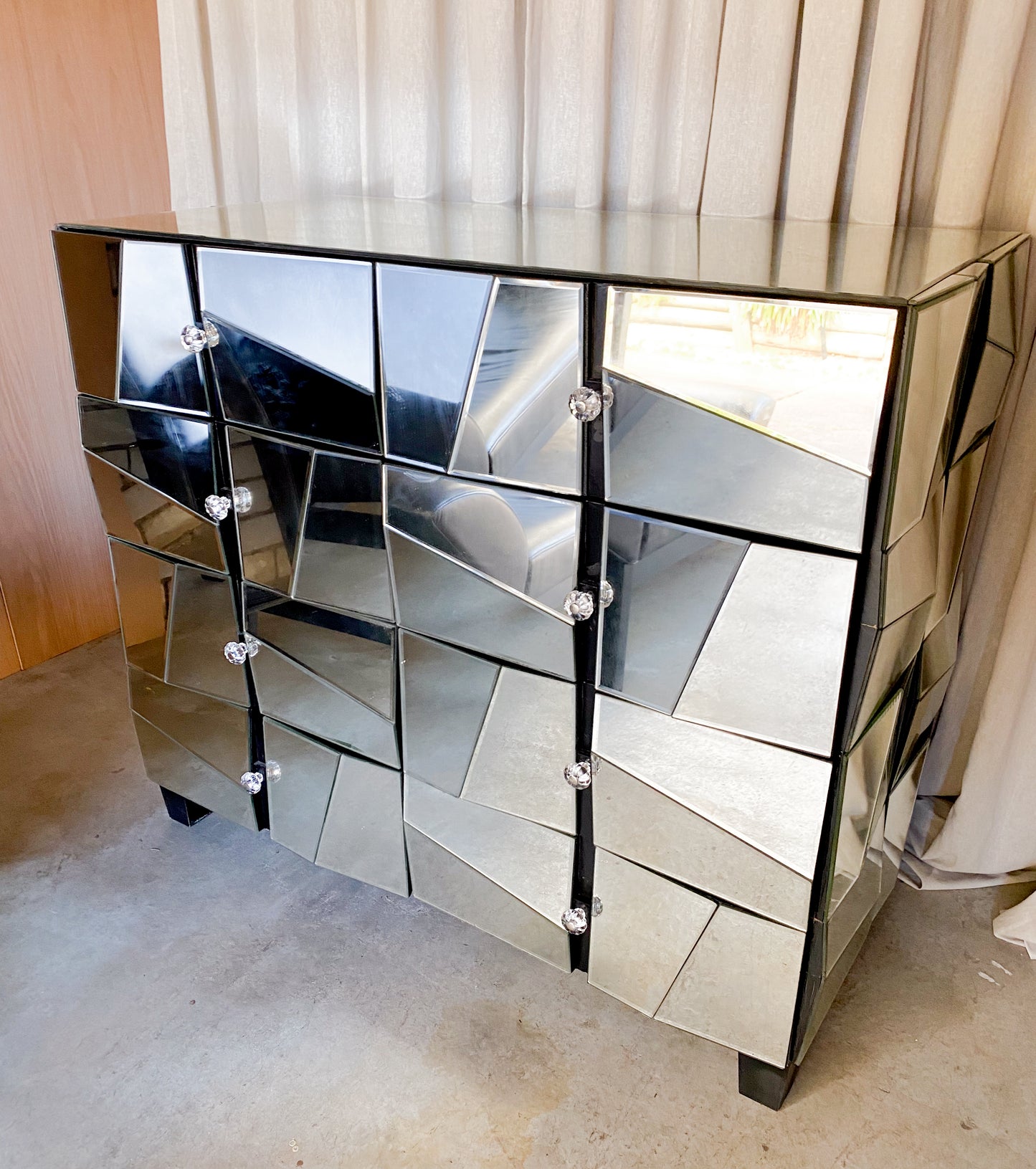 Facet Mirrored Drawers