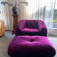 Purple Velvet  Flerbelle Armchairs and Ottomans