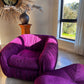 Purple Velvet  Flerbelle Armchairs and Ottomans