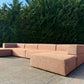 Large Terracotta Modular Sofa