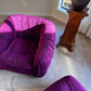 Purple Velvet  Flerbelle Armchairs and Ottomans