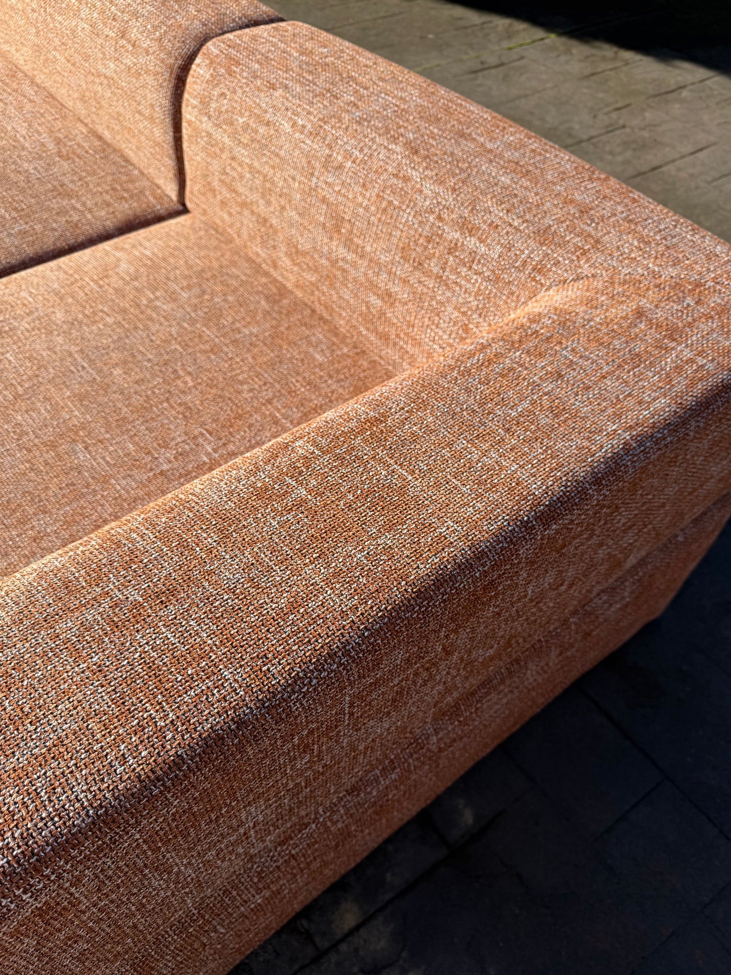 Large Terracotta Modular Sofa
