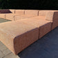 Large Terracotta Modular Sofa