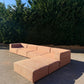 Large Terracotta Modular Sofa