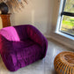 Purple Velvet  Flerbelle Armchairs and Ottomans