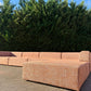 Large Terracotta Modular Sofa