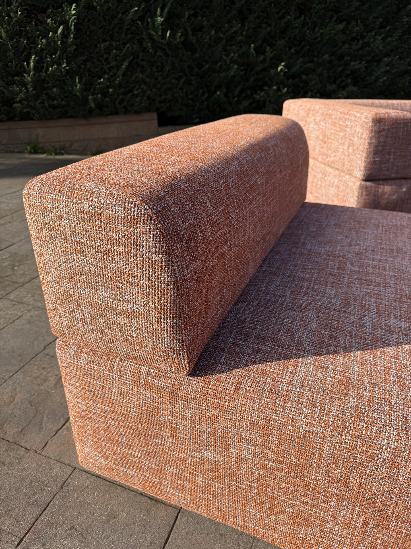 Large Terracotta Modular Sofa