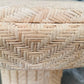 Mid Century French Bleached Rattan Table