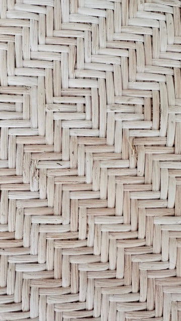 Mid Century French Bleached Rattan Table
