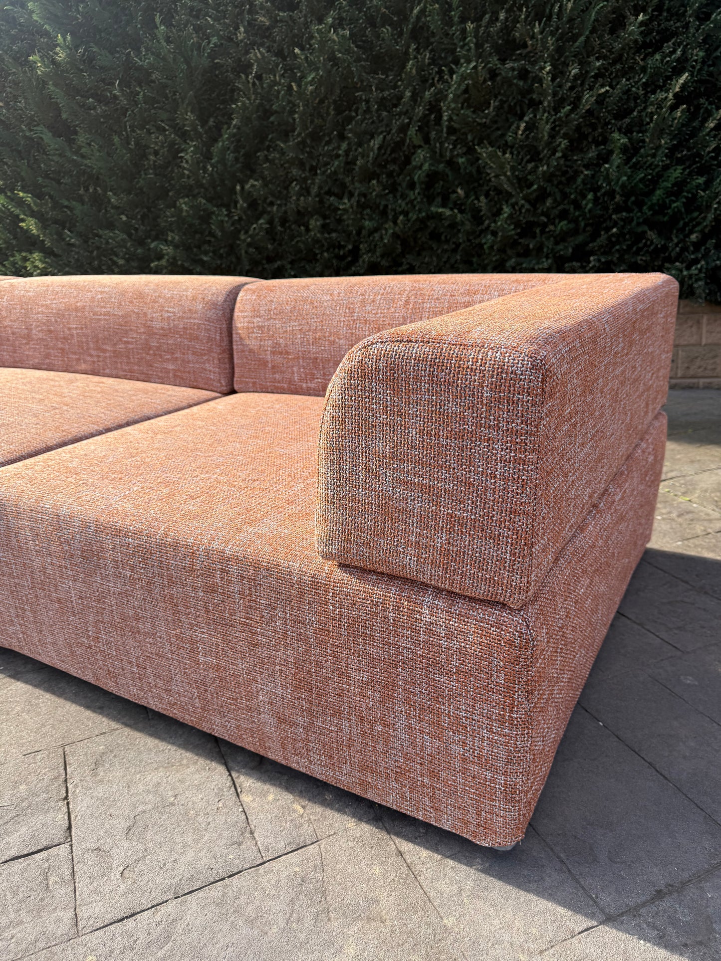 Large Terracotta Modular Sofa