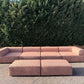 Large Terracotta Modular Sofa