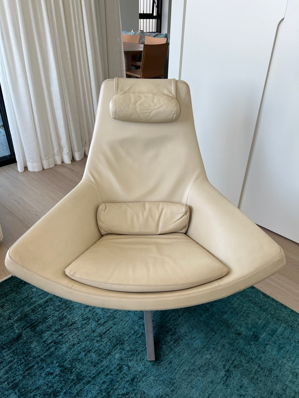 Pair of B&B Italia Metropolitan Swivel Armchairs