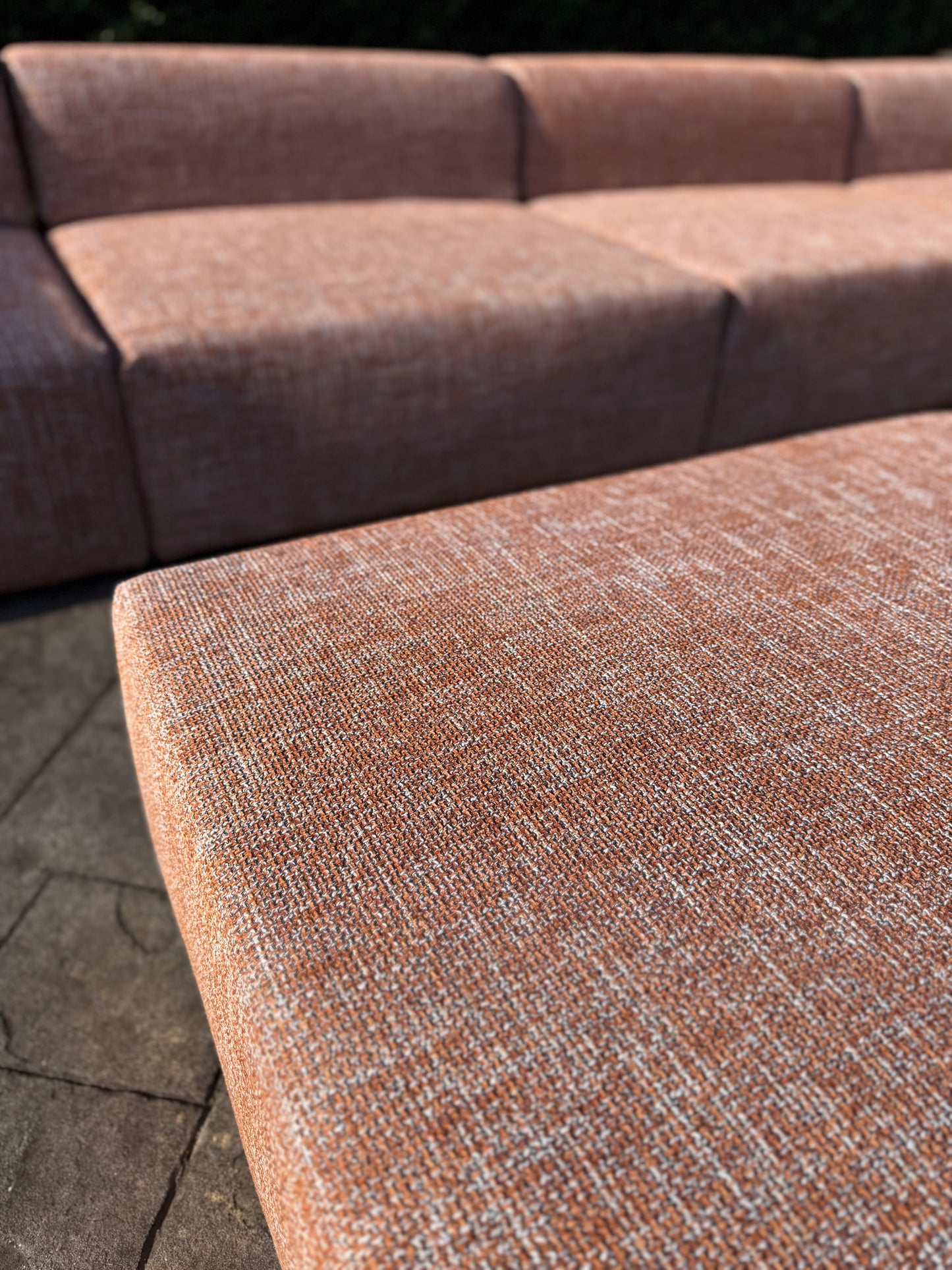 Large Terracotta Modular Sofa