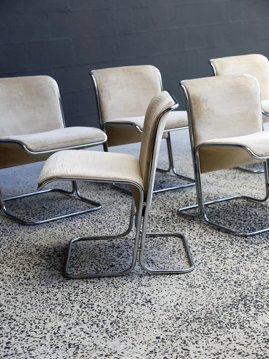 Set of Seven Calla Dining Chairs by Antonio Ari Colombo for Arflex 1970s