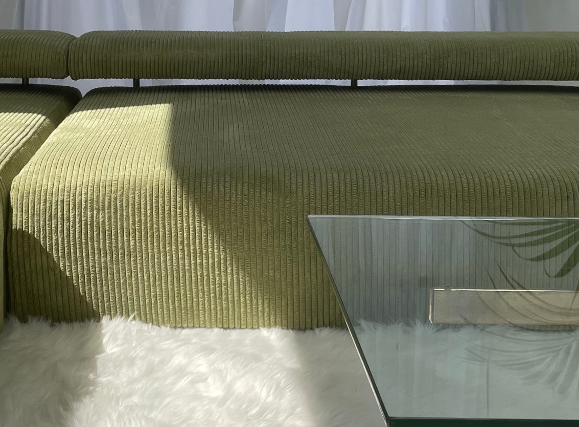 Green Modular Corduroy Sofa