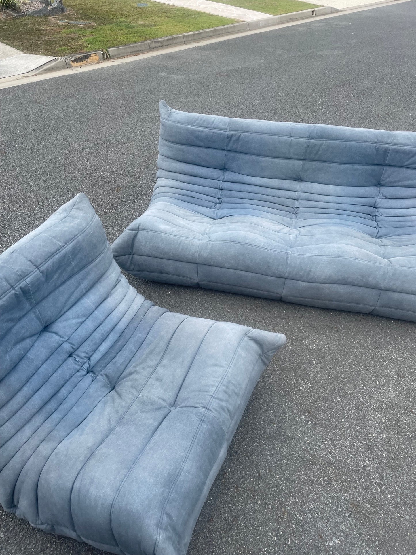 Togo fireside chair and Togo large Settee without  arms