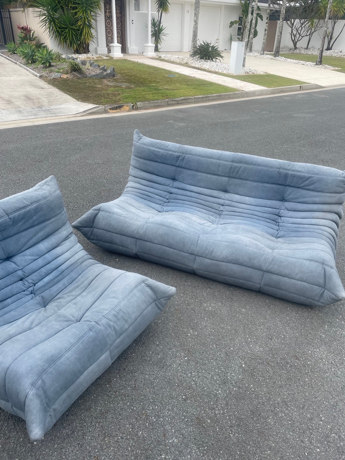 Togo fireside chair and Togo large Settee without  arms