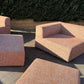 Large Terracotta Modular Sofa
