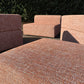 Large Terracotta Modular Sofa