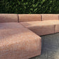 Large Terracotta Modular Sofa