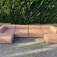 Large Terracotta Modular Sofa