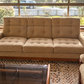 Vintage Caramel Lounge Suite — 3 Seater + Pair of Armchairs