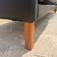 Mid Century Danish Black Leather Sofa