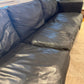 Mid Century Danish Black Leather Sofa