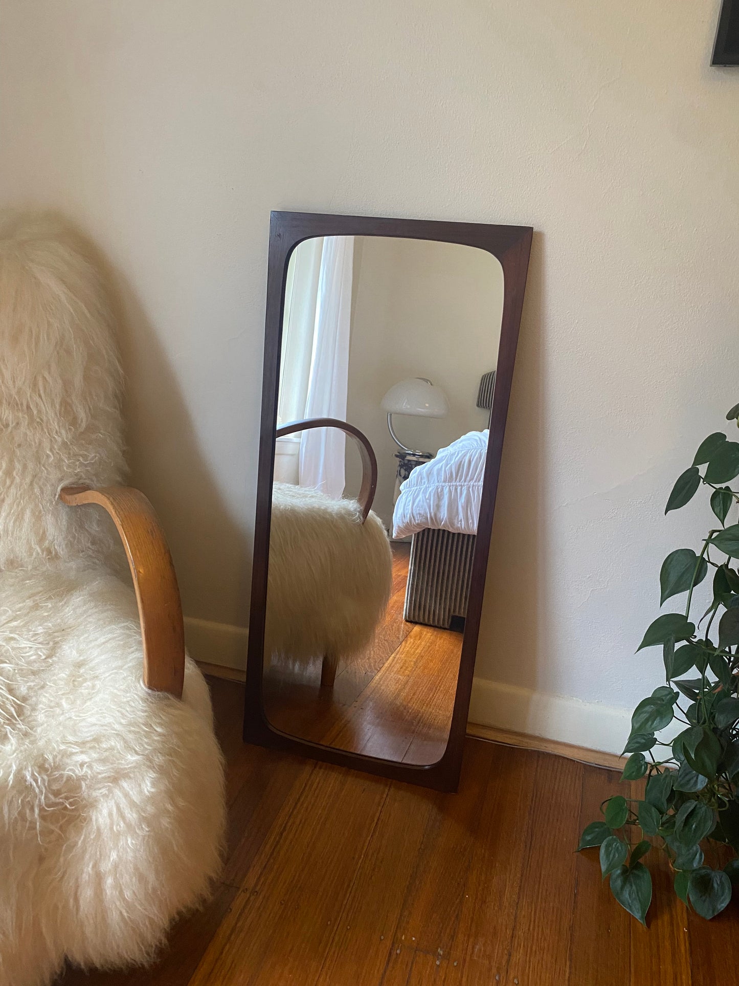 Vintage Rosewood Framed Mirror, Danish, 1960’s