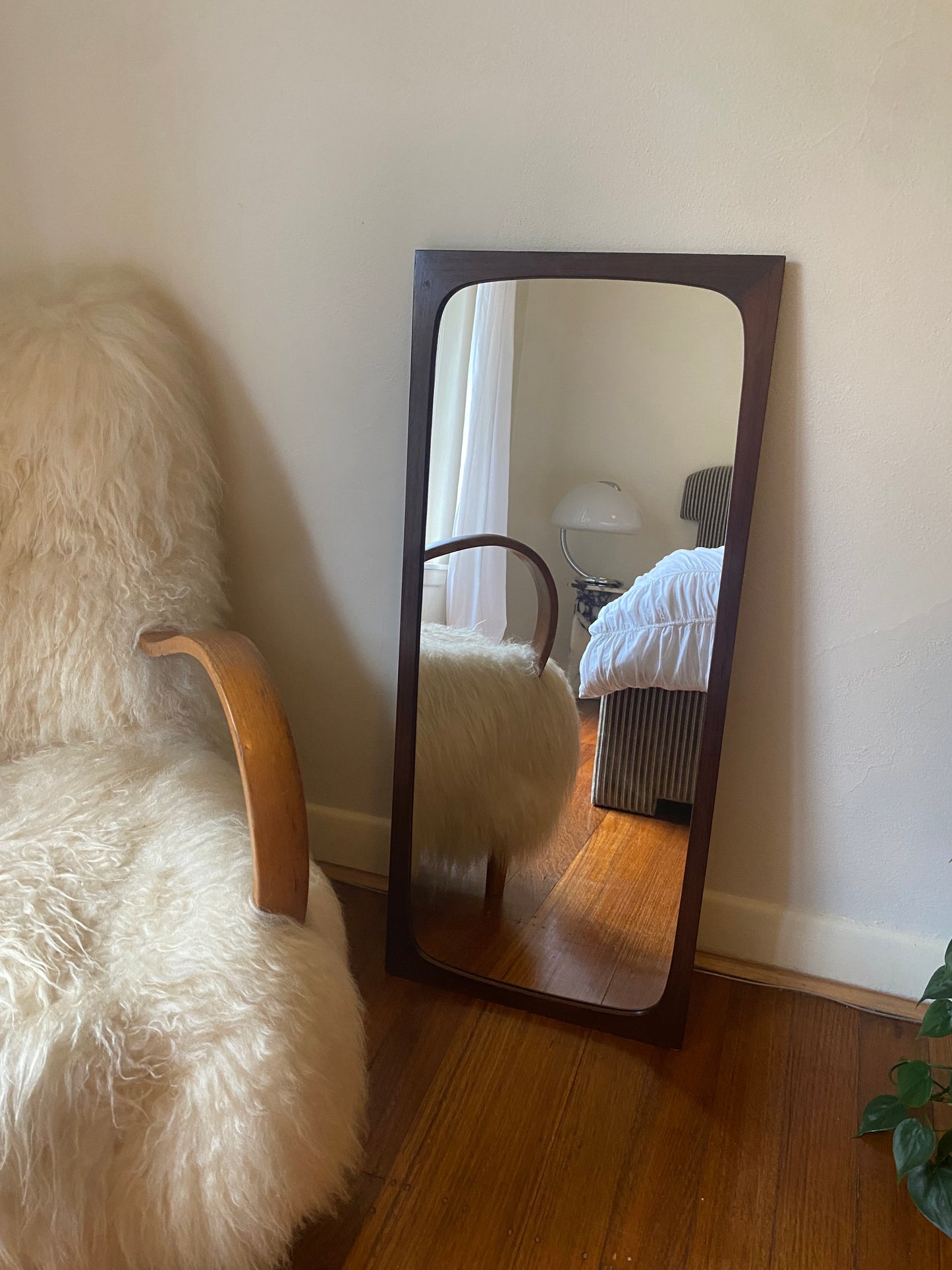 Vintage Rosewood Framed Mirror, Danish, 1960’s
