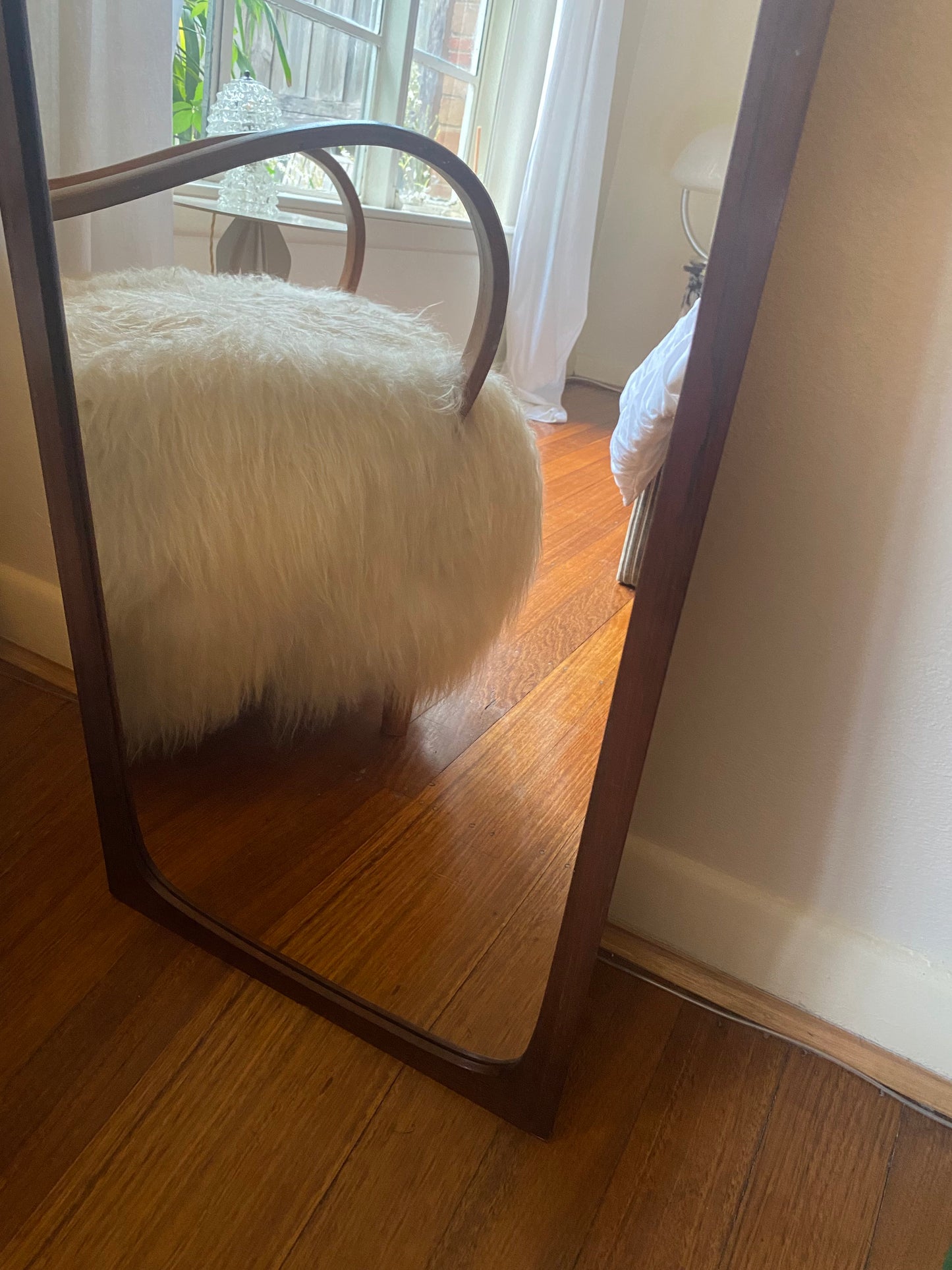 Vintage Rosewood Framed Mirror, Danish, 1960’s