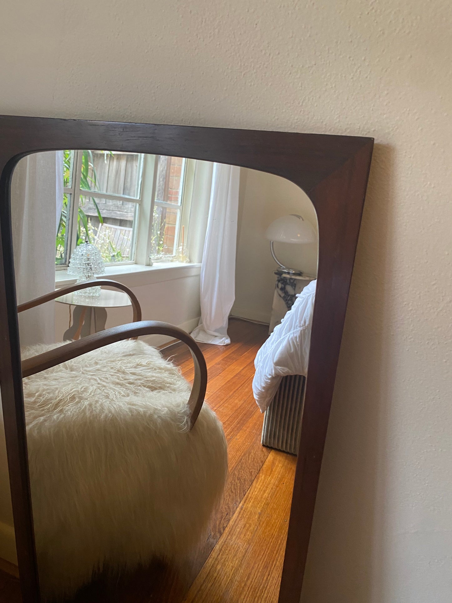 Vintage Rosewood Framed Mirror, Danish, 1960’s