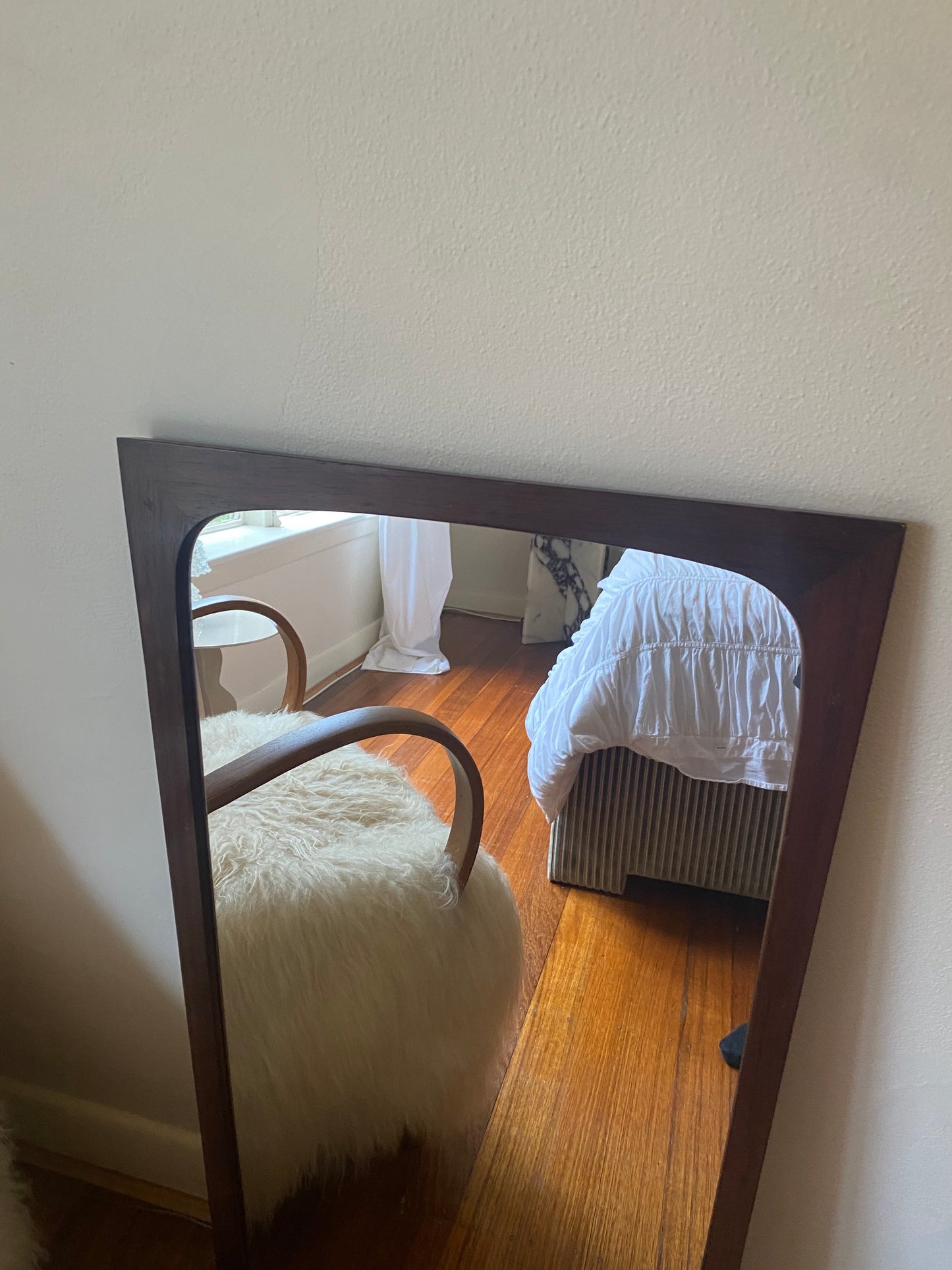 Vintage Rosewood Framed Mirror, Danish, 1960’s