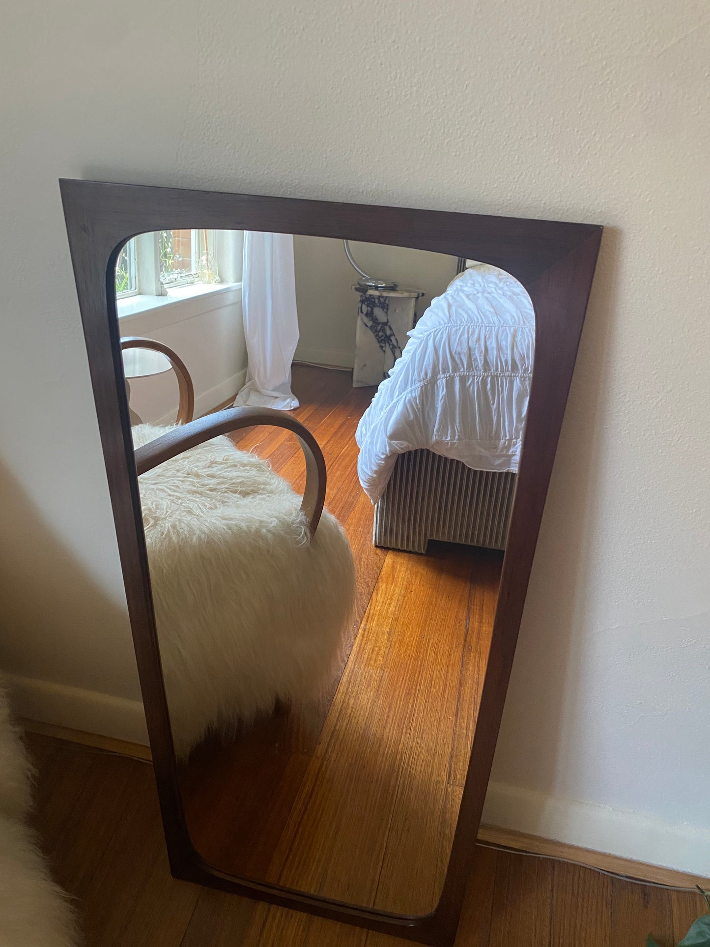 Vintage Rosewood Framed Mirror, Danish, 1960’s
