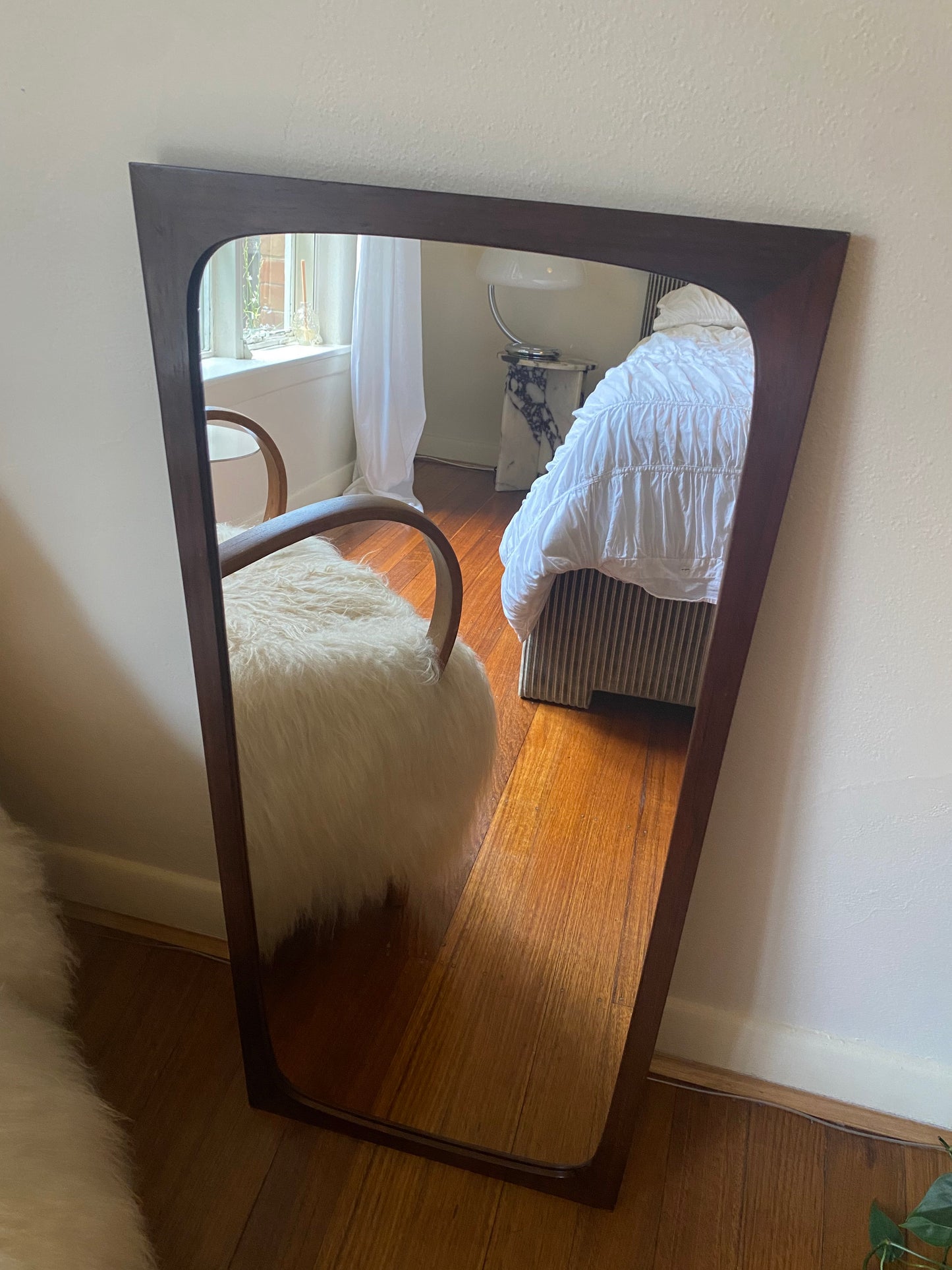 Vintage Rosewood Framed Mirror, Danish, 1960’s