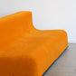 Space Age Three Seater Orange Velvet Sofa