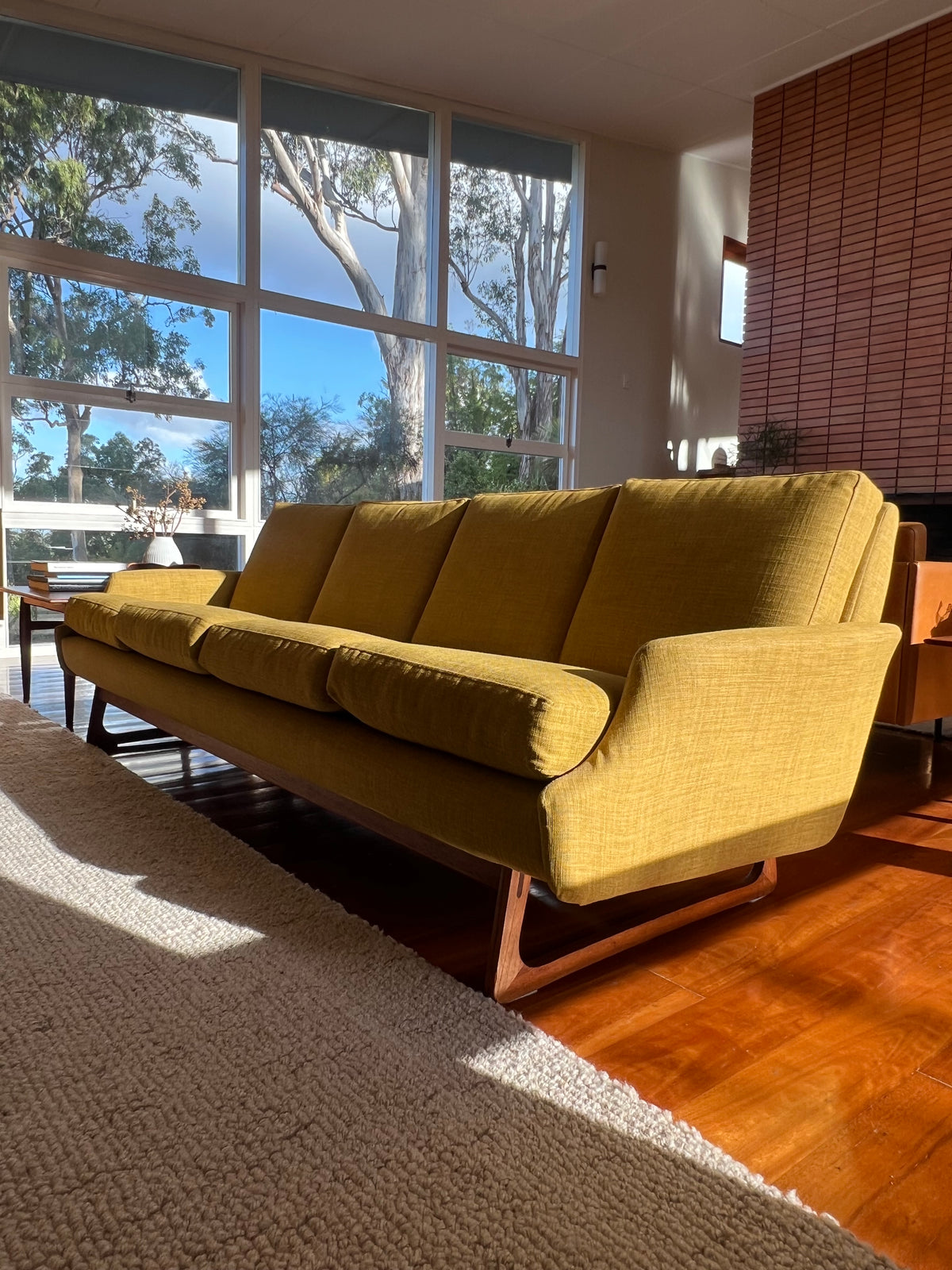 Parker Sleigh Leg Four Seater Sofa