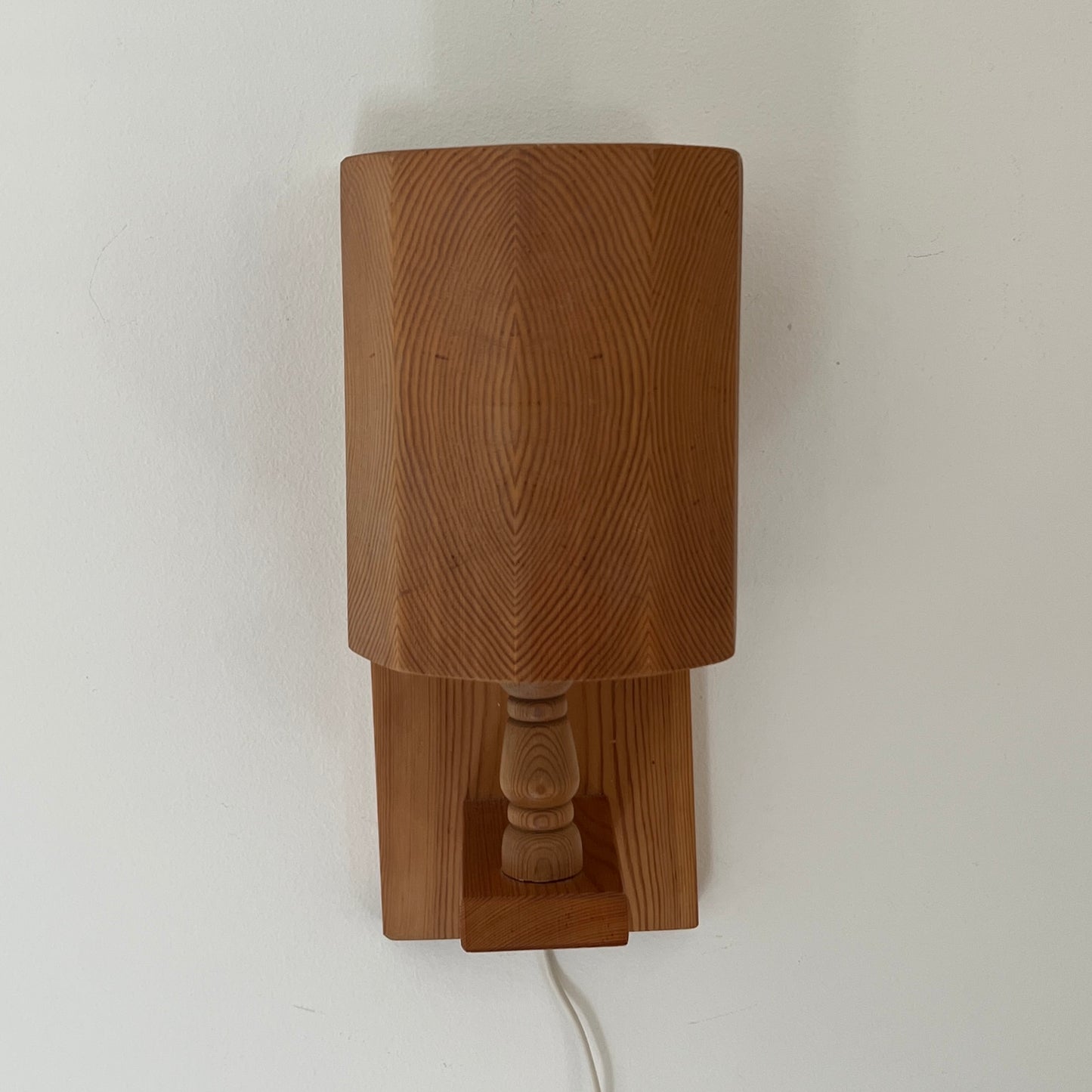 Swedish Wooden Wall Light, 1960s